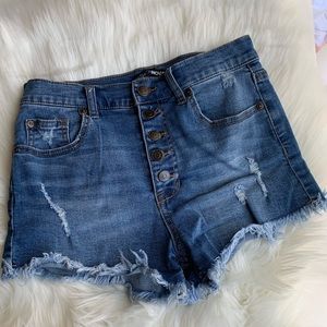 High Waisted Denim Shorts
